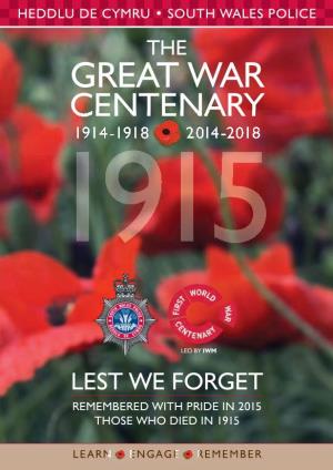 Great War Centenary 19 14-19 18 201 4-2018