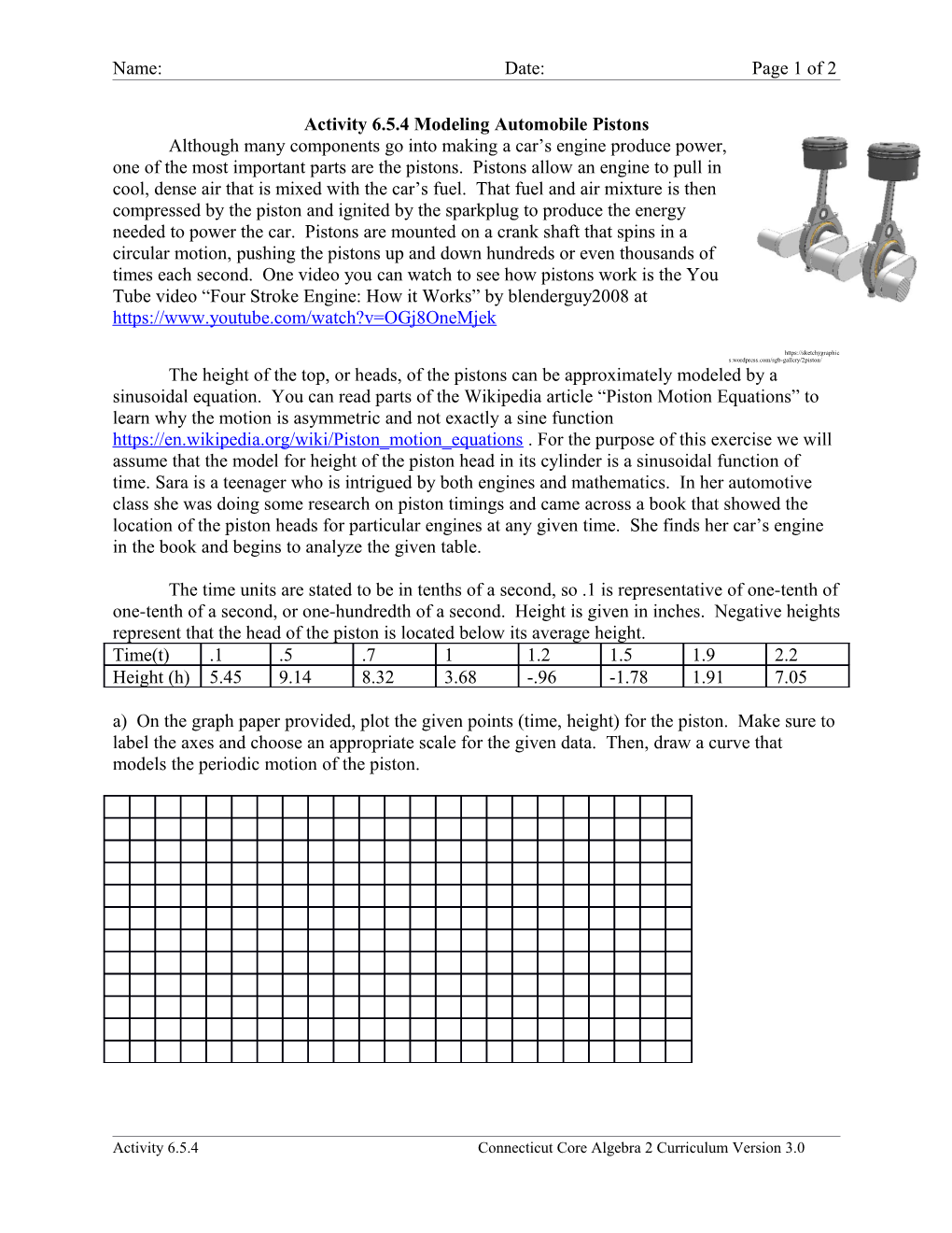 Activity 6.5.4 Modeling Automobile Pistons