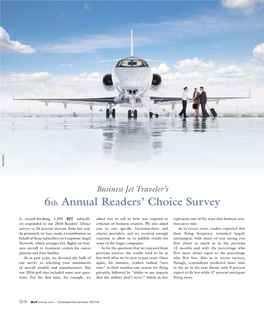 6Th Annual Readers' Choice Survey
