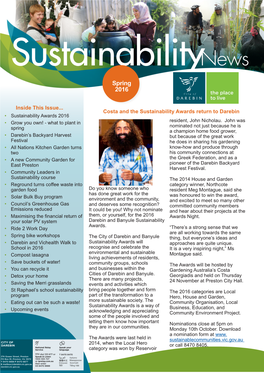 Sustainability News Spring 2016