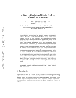 A Study of Maintainability in Evolving Open-Source Software