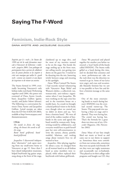 Saying the F-Word