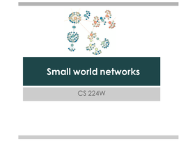 Small World Networks