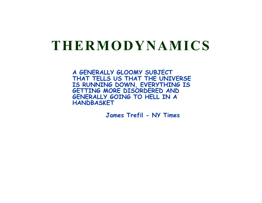 Thermodynamics