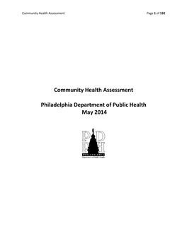 Community Health Assessment Philadelphia Department of Public