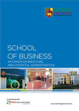 School of Business Information Brochure MBA (Hospital Administration)