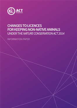 Changes to Licences for Keeping Non-Native Animals