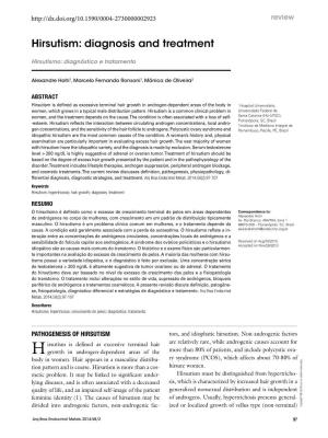 Hirsutism: Diagnosis and Treatment