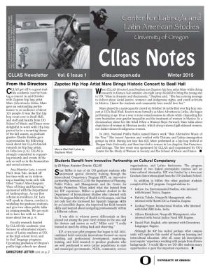 Cllas Notes CLLAS Newsletter Vol