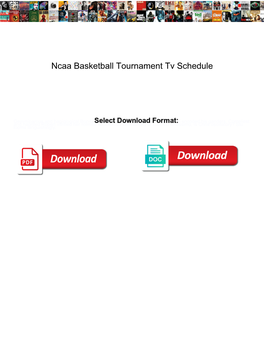 Ncaa Basketball Tournament Tv Schedule