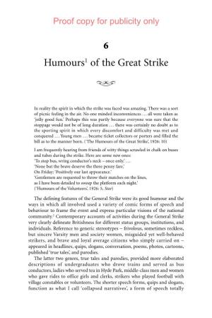 Humours1 of the Great Strike