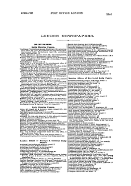 London Newspapers