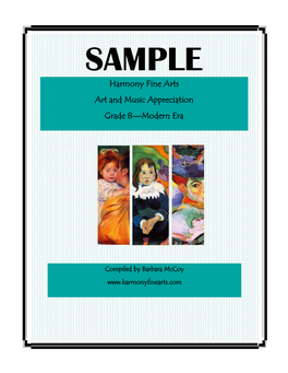 Harmony Fine Arts Art and Music Appreciation Grade 8—Modern Era