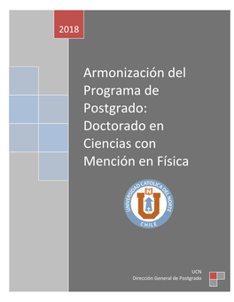 Armonización Del Programa De Postgrado