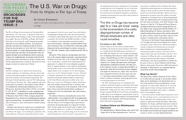 The U.S. War on Drugs: Scandal That Led to His Resignation