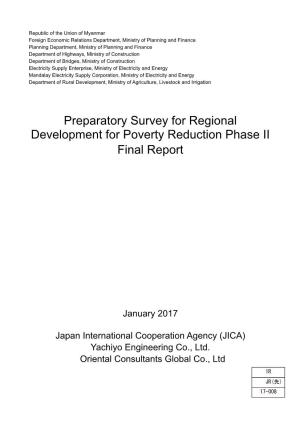 Preparatory Survey for Regional Development for Poverty Reduction Phase II Final Report
