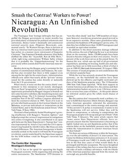 Nicaragua: an Unfinished Revolution