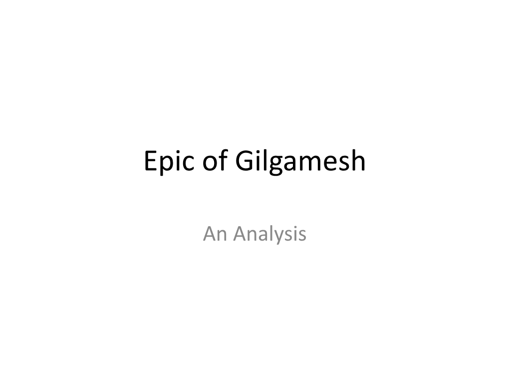 Epic of Gilgamesh