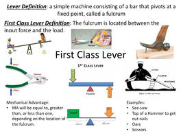 First Class Lever Definition: the Fulcrum Is Located Between the Input Force and the Load