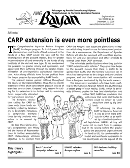 Cha-Cha” UNHRC Rebukes CPP Declares Holiday Campaign Advances Arroyo Regime Ceasefire Highlights