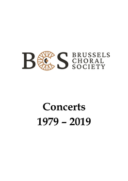 Concerts 1979 – 2019