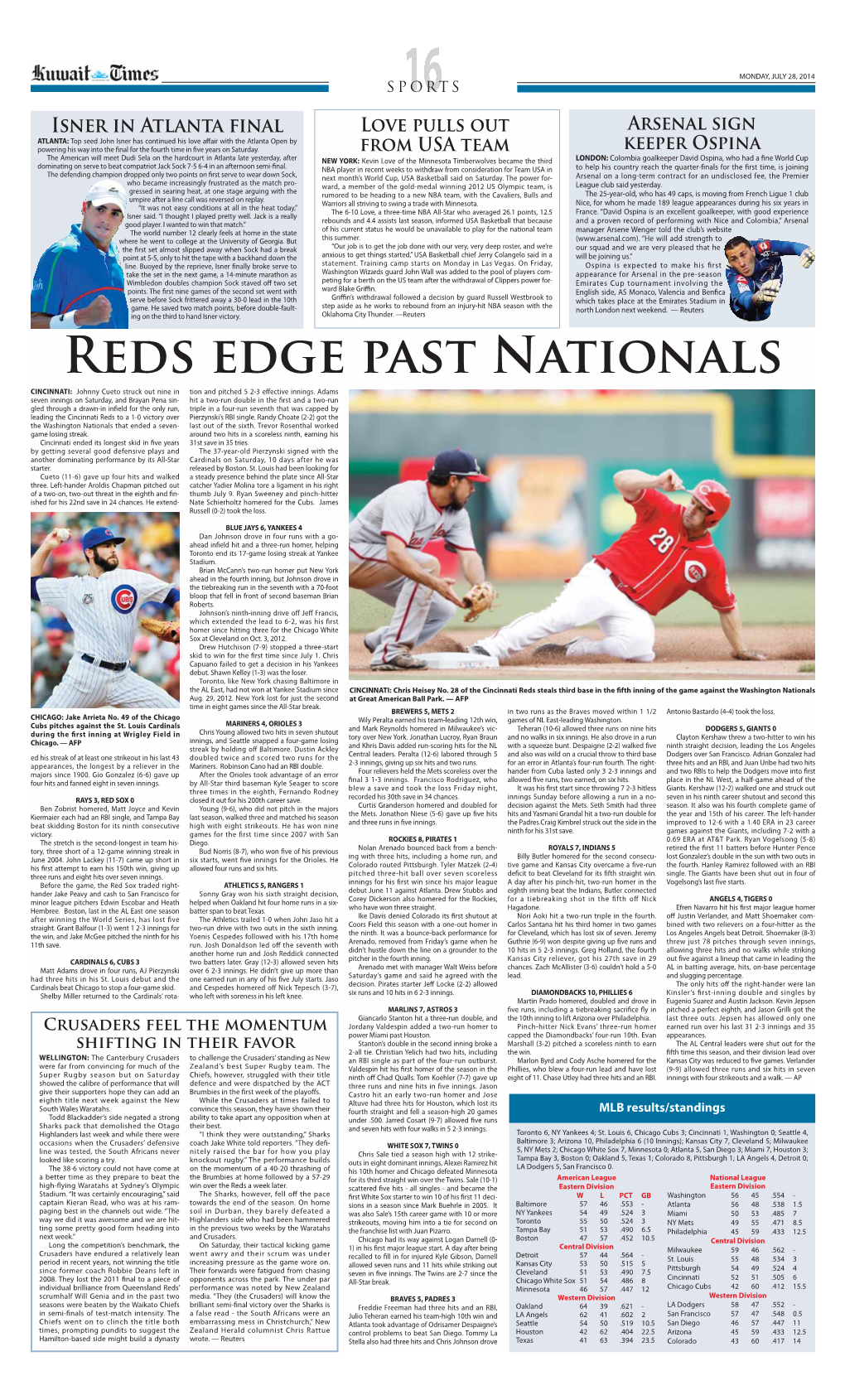 Reds Edge Past Nationals