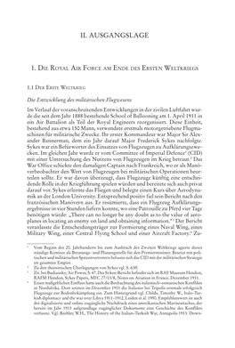 Ii. Ausgangslage 1. Die Royal Air Force Am Ende Des Ersten Weltkriegs