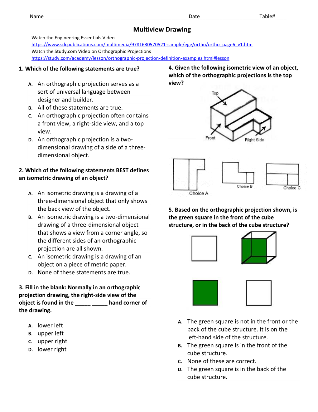 Multiview Drawing