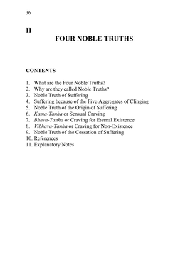 Ii. Four Noble Truths