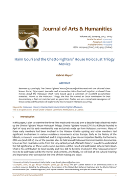 Journal of Arts & Humanities