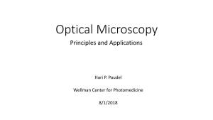 Optical Microscopy: Principles and Applications