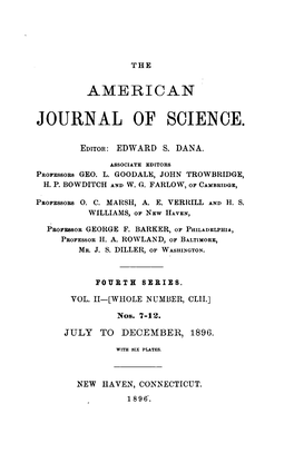 The American Journal of Science