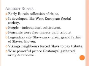 ANCIENT RUSSIA  Early Russia Collection of Cities