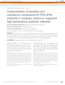 Implementation of Transition and Coexistence Mechanisms for IPV4