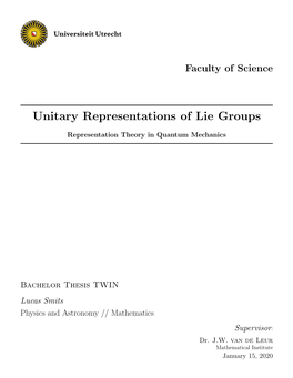 Unitary Representations of Lie Groups