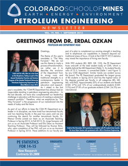 Petroleum Engineering Newsletter Vol