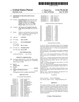 (12) United States Patent (10) Patent No.: US 8,759,364 B2 Karsenty Et Al
