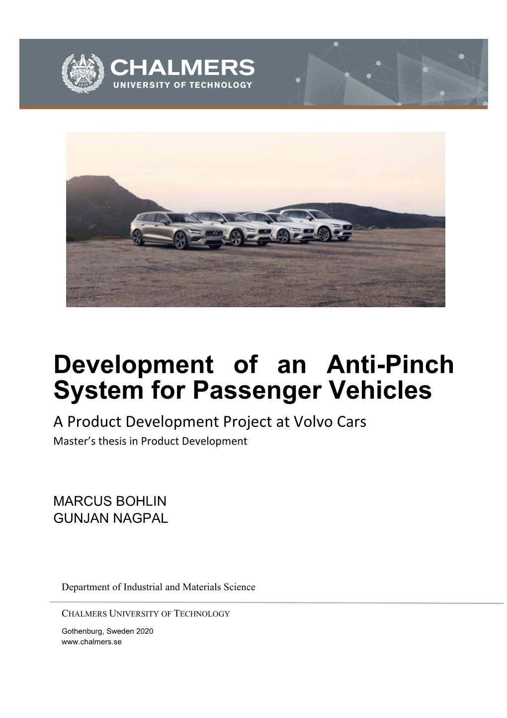 Development of an Anti-Pinch System for Passenger Vehicles