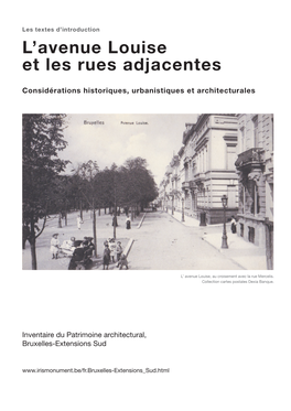 L'avenue Louise Et Les Rues Adjacentes