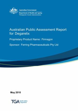 Australian Public Assessment Report for Degarelix