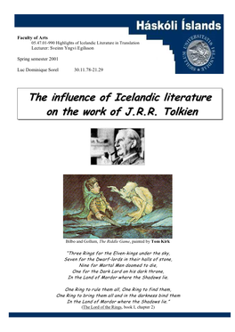 The Influence of Icelandic Literature