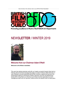 Newsletter / Winter 2019