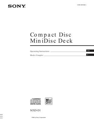 Compact Disc Minidisc Deck