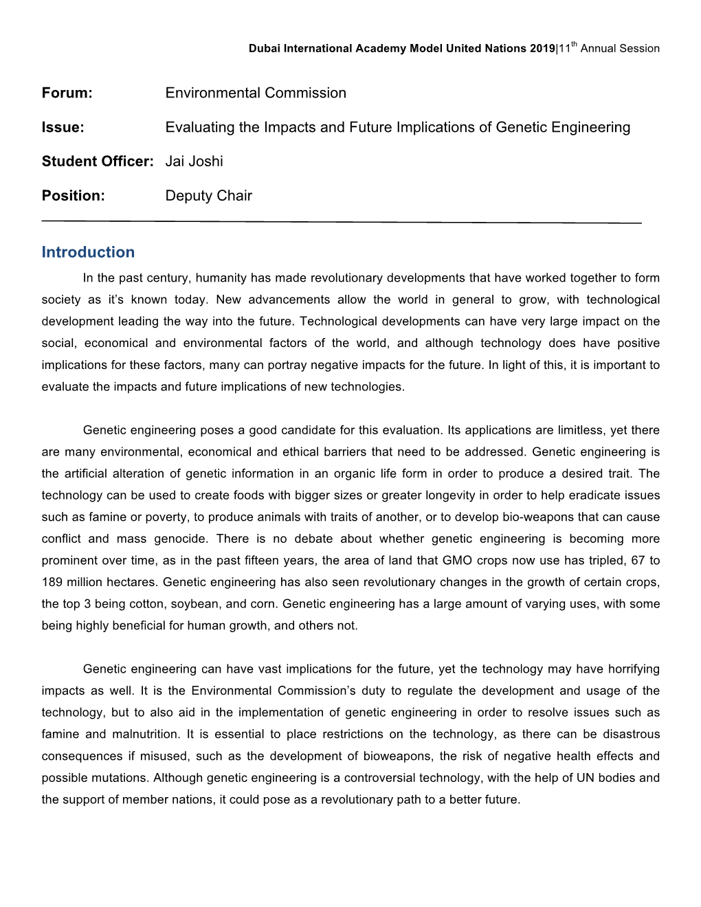 Evaluating the Impacts and Future Implications of Genetic Engineering