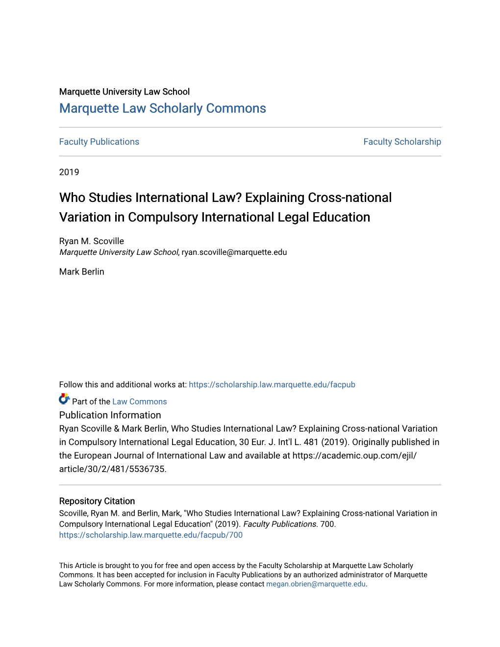 Explaining Cross-National Variation in Compulsory International Legal Education