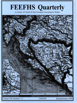 FEEFHS Journal Volume VII No. 1-2 1999