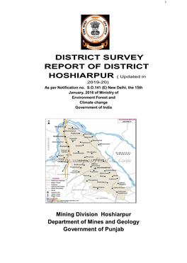 District Survey Report of District Hoshiarpur