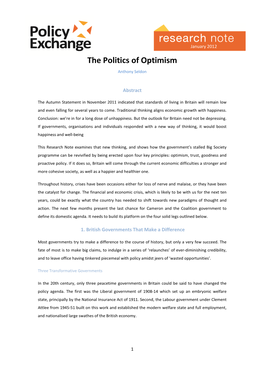 The Politics of Optimism
