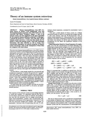 Theory of an Immune System Retrovirus