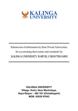 Kalinga University, Raipur, Chhattisgarh